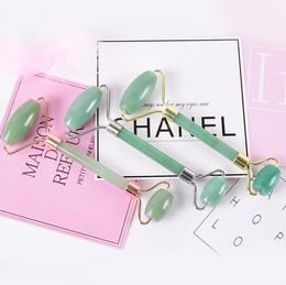 chinese characteristics antiaging skin care double head green jade roller face massager jade eye roller natural massage
