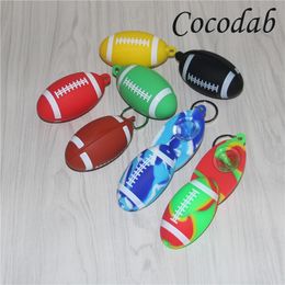 football silicone smoking hand pipes with glass thick bowl keychain oil burner water unique percolator bong silicone dab rigs