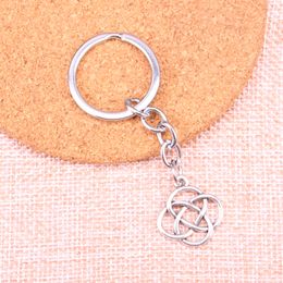 New Keychain 22*20mm chinese knot Pendants DIY Men Car Key Chain Ring Holder Keyring Souvenir Jewellery Gift