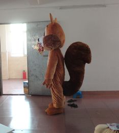 Halloween squirrel Mascot Costume Top Quality Cartoon Big tail squirrel Anime theme character Christmas Carnival Party Costumes