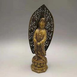 Brass Ping An Household Metal Crafts Decoration Baoguanyin Wangcai Decoration Guanyin Buddha Statue Pure Copper