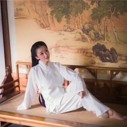Daily Ancient modern general clothing Chinese Female Cotton comfortable underwear China traditional hanfu Pyjamas Jacket + pants Set
