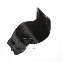 VMAE Yaki Clip In Hair Extensions Natural Colour 140g Brazilian 100% Unprocessed Virgin Human Hair Weave Bundles 12 To 26 Inch