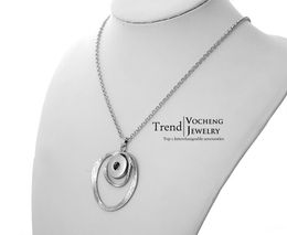 Fashion-t 18mm Vocheng Snap Button Jewelry Interchangeable Pendants Necklace With Stainless Steel Chain Nn -058 *10 Christmas Gift