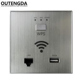300Mbps em Wall Wireless Access Point Ap Router para Hotel Wi-Fi Projecto Mini WiFi Repetidor Smart Home RJ45 USB WPS Criptografia