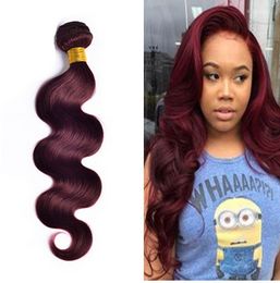 Peruvian Burgundy Hair Weave Body Wave 99J Wine Red Human Hair Bundles 99J Unprocessed Hair Weft