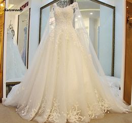 Dubai Sky Blue Wedding Dresses With Long Cloak Crystal Pearls Puffy Bridal Ball Gowns Robe De Mariee 2021 Appliques Casamento2968