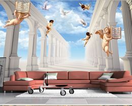 Photo 3d Wallpaper European Roman Column Eros Background Home Decor Wall paper