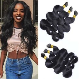 Human Hair Bulks No Weft Brazilian Body Wave Hair Bulk for Braiding