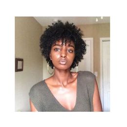 new hot beauty hairstyle African American brazilian Hair short kinky curly wig simulation human hair short curly wig