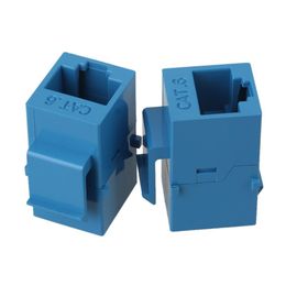 Freeshipping CAT6 Female to Female RJ45 Ethernet Gigabit Keystone Jack Coupler Pack of 100 (Blue )