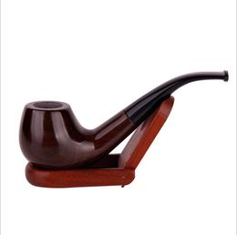 A 9MM Core Philtre Tobacco Tool with Bend Handle and Acrylic Tail for Ebony Leaf Handmade Pipe