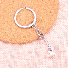 New Keychain 21*11*8mm microscope instrument Pendants DIY Men Car Key Chain Ring Holder Keyring Souvenir Jewelry Gift