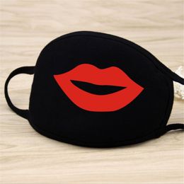 NEW Simple Cotton Mask Simple Unisex Black Cycling Breathable Cotton Dust Mask Cartoon Expression Muffle Face Respirator Mouth Mask Outdoor