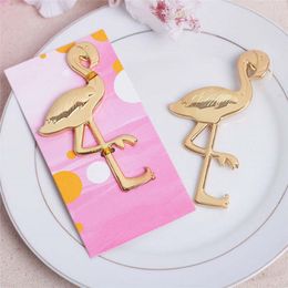 Wholesale Gold Flamingo Alloy Beer Bottle Opener Personalized Cute Birds Bottle Opener Card of Bar Tool