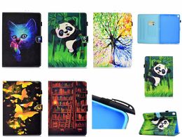 Painting butterfly Elephant unicorn dog owl tree Filp Stand wallet leather case for ipad pro 11 2020 10.2 10.5 2/3/4 mini 12345 air 2 5/6