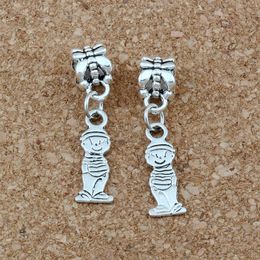 150pcs/lots Antique silver Cute little boy Alloy Charm Pendants For Jewellery Making Bracelet Necklace DIY Accessories 6.8x30.2mm A-515a