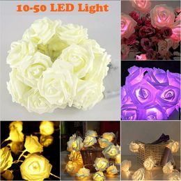 Flower Rose String Lights Rose Flower Lamp Fairy Light for Valentine's Wedding Gardens Party Christmas Decoration