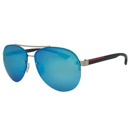 Luxury-KUPNEPO Mens Luxury Sport Polarised Brand Designer Sunglasses Rossa Glasses SPS 56MS TIG3 Silver Demi Blue Film