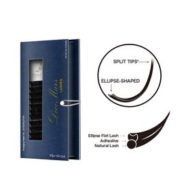 Matte Ellipse, flache Wimpernverlängerung, Ellipse, weiche Spitzen, leichte Ellipsenwimpern, individuelle Nerzwimpernverlängerung