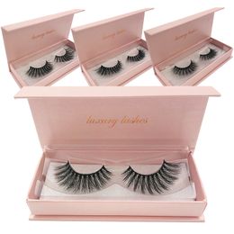 Wholesale real mink Eyelashes 3d Mink Lashes Natural Mink fake Eyelashes Makeup False lashes with box free shipping