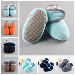 Kids Shoes Baby First Walkers Toddle Fleece Soft Sole Boots Skid-Proof Boys Moccasins Prewalker Booties Floor Walker Shoes Boots CZYQ5538