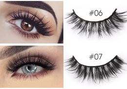 In stock ! High-quality 3D Mink Hair Eyelashes 1 Pair Natural Dense False Eyelashes epacket