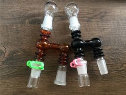 Colourful Glass Reclaim Catcher Adapter 14mm 18mm Male Female 90Degree Reclaimer Dome Nail Ash Catcher Adapter For Glass Water Bongs Dab Rigs