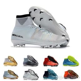 Weiß Silber CR7 Fußballschuh Mercurial Superfly V FG im Freienfußball Schuhe Top Qualität Cristiano Ronaldo Fußballschuhe Weiß Silber CR7 Fußballschuh Mercurial Superfly V FG im Freienfußball Schuhe Top Qualität Cristiano Ronaldo Fußballschuhe