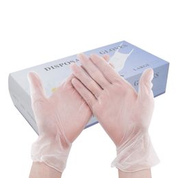 50 Pcs/Box PVC Disposable Gloves For Beauty Non-toxic Tattoo Laboratory Kitchen Household Cleaning Gloves 3 Sizes Available
