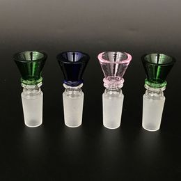 Glass bowl male 14mm 18mm double layers Colourful bong accessory cone smoking pipes 2018 latest hookah accessories