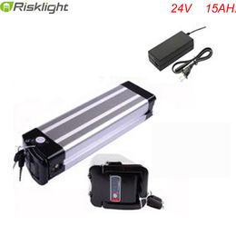 Silver fish ebike battery pack 24v 15ah 18650 battery pack 24V 350w li-ion battery with free charger