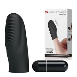 Mini Finger Vibrator Sleeve Female Masturbator Vibrator Bullet Sex Toys Small Tongue Massage Stimulation Clitoris Soft Silicone. Y19061302