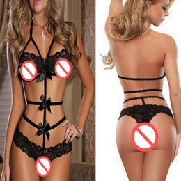 Babydoll Sleepwear Sex Toys for Women Exotic Apparel Lace Bow Dress Sexy Underwear Nightwear G-string Erotic Lingerie