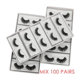 New 20/30/40/50 Wholesale Eyelashes Faux 3D Mink Lashes In Bulk Natural Thick Mink False Eyelashes For Make up
