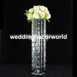 Factory Wholesale Wedding Tall Metal Table Centrepiece Stands Flower Vase Stand Gold Column Decoration best01181