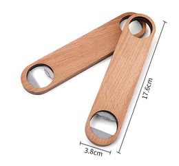 Wholesale Big Wood Handle Bartender Bottle Opener Wine Beer Soda Glass Cap Bottle Opener Kitchen Bar tools SN672