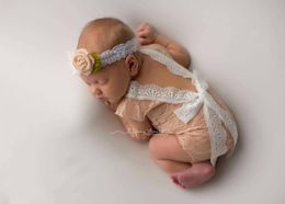 Fashion Newborn Baby Lace Romper Girl Cute petti Rompers Soft Jumpsuit Infant Toddler Artistic Photo costume swaddle Clothing Bodysuits 0-3M