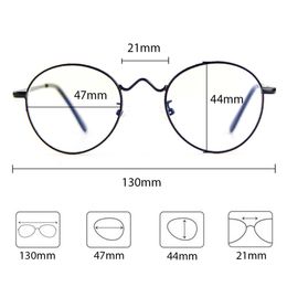 Wholesale-Cyxus Fashion Glasses Retro Round Metal Frame Clear Lens Eyewear for Women/Mens -8702