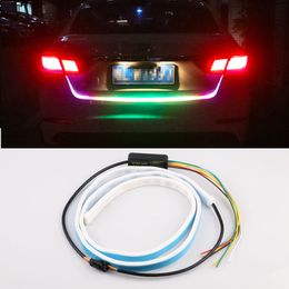 1pcs 12V 10W Car Tail Boxlamp LED Strip Light Watering Flashing Colorful Rear LED Light Driving Braking Turning Reversing Car Tail Light
