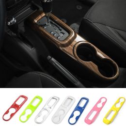 ABS Cup Holder Panel Decoraion Cover For Jeep Wrangler Jk 2011-2017 Factory Outlet Auto Interior Accessories213G