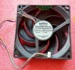 9025 d0925c12b4zsa29 DC12V 0.15A 9cm 4-wire ultra quiet cooling fan