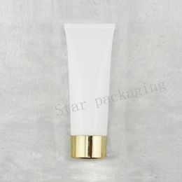 100gX50pc White Empty Soft Tube For Cosmetic Packaging 100ML Lotion Cream Plastic Bottle Skin Care Cream squeeze Containers Tube