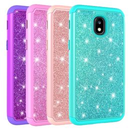 For Samsung J7 2018 Case Women Luxury Glitter Shiny Bling Hybrid Soft TPU & Hard PC Back Cover Phone Case for Samsung J3 2018