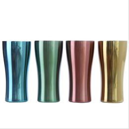 Stainless Steel Mug Metal sport cup single layer Colourful water Cups Outdoor Camping Drinking Portable Coffee Tea Beer mugs 400-500ml D922