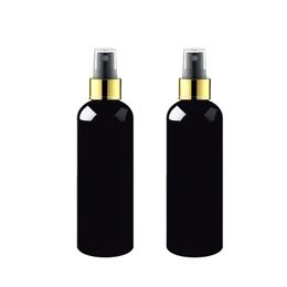 30X200ml black Sprayer gold Pump Bottle Makeup setting Fine Mist gold Spray Cosmetic Bottles Coloured Plastic Spray Container