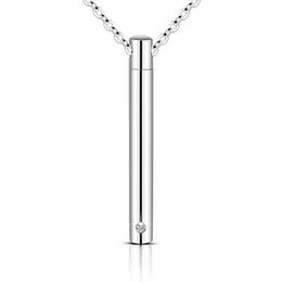 Cremation Urn Pendant Necklaces Ashes Memories Cylinder Cremation Keepsake Memorial Jewellery for Men /Women Urn Necklace