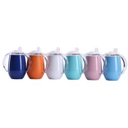 10oz Vacuum Insulated Sippy Cups Stainless Steel Baby Mug Double Wall Water Bottle With Handle