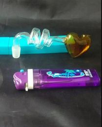 Multi-screw pot glass bongs accessories   , Glass Smoking Pipes colorful mini multi-colors Hand Pipes Best Spoon glas