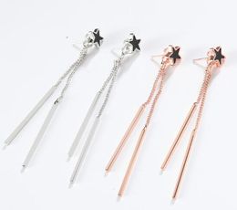new hot Twinkle star south Korean version of fashion asymmetric star long tassel earrings fashion classic elegant